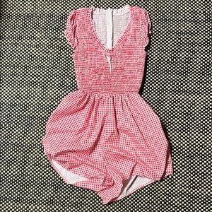 Red Gingham Romper